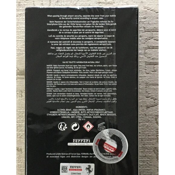 Scuderia Ferrari Black  Fragrance Spray Hard Case Iphone Case 6 & 6 S - Picture 2 of 2